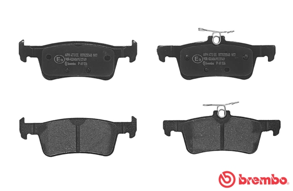 A.B.S. P 61 126 BREMBO Bremsbelagsatz, Scheibenbremse